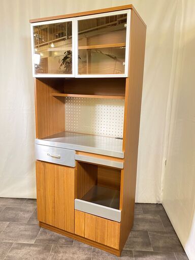 unico ウニコ レンジボード ストラーダシリーズ 茶 収納棚 食器棚 品