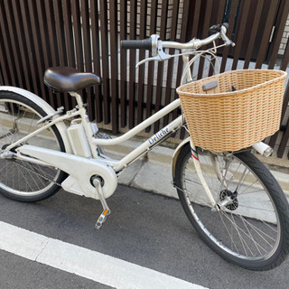 【ネット決済】ブリヂストン　デリーシェ　白　電動アシスト自転車　