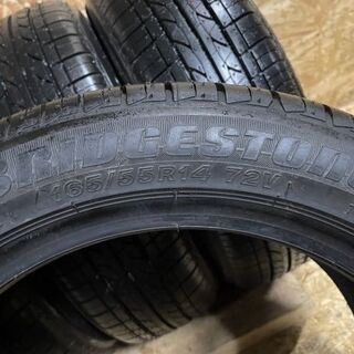 未走行に近い BS B250 165/55R14 14インチ 夏タイヤ 4本 バリ溝 ルークス フレアワゴン ekスポーツ ネイキッド等　(MTC56) クレジットカード QR決済可能