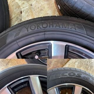 【YOKOHAMA ECOS ES31 175/65R14】夏タイヤ【ENKEI SMACK 社外 14インチ 5.5J4HPCD100+43】2017年製 キューブ ノート デミオ等　(MTH66) クレジットカード QR決済可能