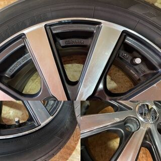 【YOKOHAMA ECOS ES31 175/65R14】夏タイヤ【ENKEI SMACK 社外 14インチ 5.5J4HPCD100+43】2017年製 キューブ ノート デミオ等　(MTH66) クレジットカード QR決済可能