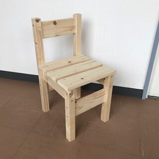 ハンドメイド木製子供用イス 手作り椅子 レトロ調チェア ...