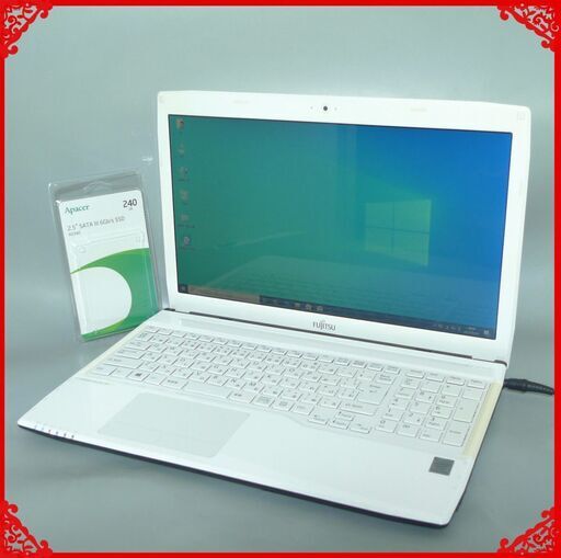 送料無料 新品SSD240GB 1台限定 良品 15.6型 富士通 AH42/M ノートパソコン Pentium 4GB DVDマルチ 無線 カメラ Win10 LibreOffice