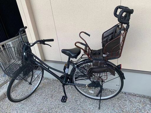 (早い者勝ち)6段変速ママ自転車、チャイルドシート付け