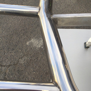 中古　古い　バンパーガード　幅184　　奥行38　　高さ72.5　 （ｃｍ）　ベンチ　チェアー　看板　ゲート　扉　の材料などにも