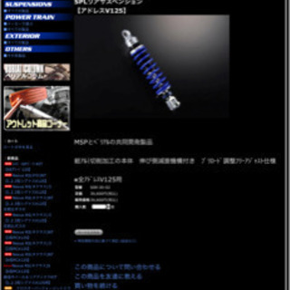 アドレスV12ベリアル×MSP サスペンション