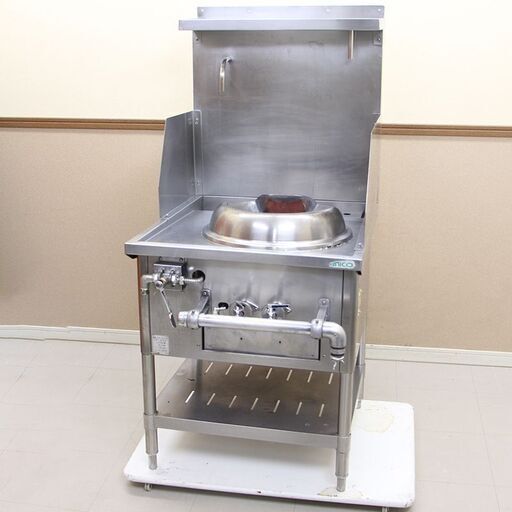 北見発 LPガス中華レンジ 中古　炒めコンロ　CR-650 1口コンロ 引取歓迎(J883hwxY)
