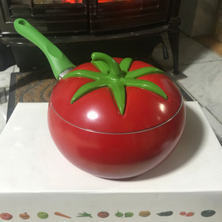 新品 片手鍋 直火 IH対応 とっても可愛いトマト柄の鍋