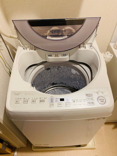 SHARP 洗濯機 シャープ ES-GV8D 8kg 白 2月のみ出品