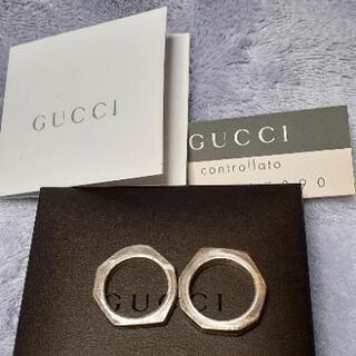 GUCCI/グッチ◆変形六角形＋八角形♪ダブルシルバーリング◆2...