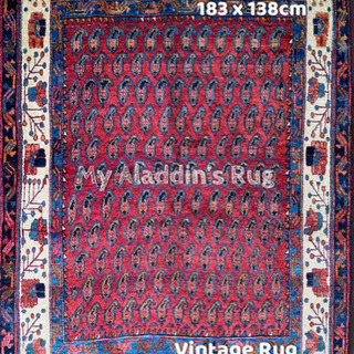 ヴィンテージ アフサール族 シルジャン トライバルラグ 183×138cm