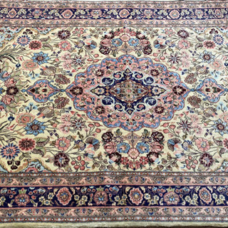 クム産 ペルシャ絨毯  コルクウール 220×140cm