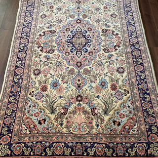 クム産 ペルシャ絨毯  コルクウール 220×140cm