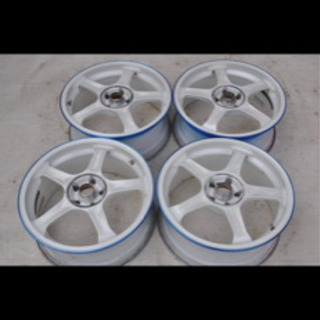 17インチPCD100.5ホールホワイトアダアンホイルセット