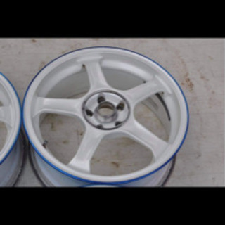 17インチPCD100.5ホールホワイトアダアンホイルセット