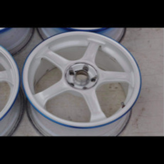 17インチPCD100.5ホールホワイトアダアンホイルセット