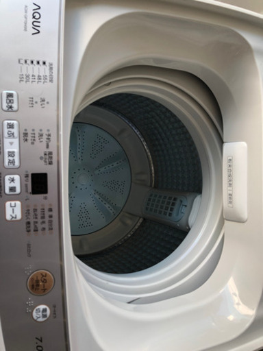 美品AQUA 洗濯機　7kg 2020年製　AQW-GP70H(W)