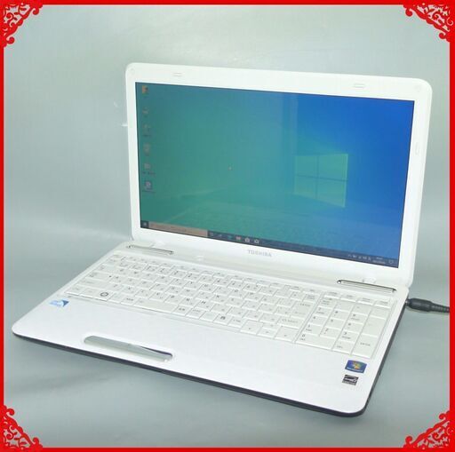 送料無料 1台限定 ノートパソコン 中古良品 15.6型 東芝 T351/34CW Pentium 4GB 640GB DVDRW 無線 Windows10 テンキー Office ホワイト