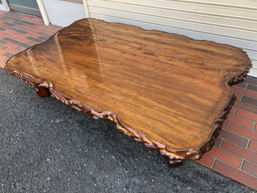 高級　一枚板　一級品　座卓　テーブル　ローテーブル