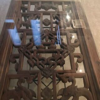 清代花窓のアイアン脚フレームサイドテーブル　68%OFF