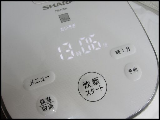 新生活！6050円 シャープ 3合炊き 炊飯器 2019年製 ホワイト