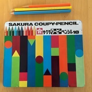 サクラクーピーペンシル18色＋3本の色鉛筆。