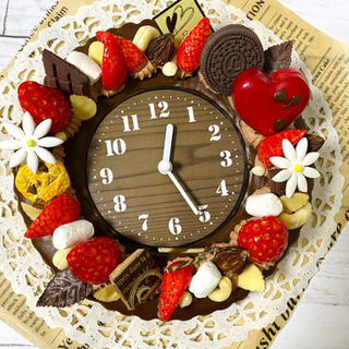 ☆いちごのチョコレートタルト時計☆