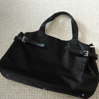 ★完売★値下げ★☆USED☆　ブラック×英字・トートバッグ（JU...