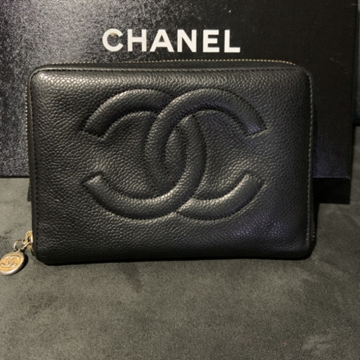 CHANEL シャネル キャビアスキン ラウンドファスナー 財布