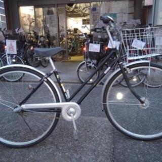 中古自転車1337 前後タイヤ新品！27インチ 3段ギヤ LEDオートライト