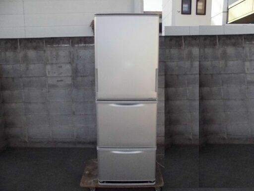 JMR0158)SHARP/シャープ株式会社 3ドア ノンフロン冷凍冷蔵庫 SJ-W351C-S(NP) 2017年製 350L 中古品・動作OK♪【取りに来られる方限定】