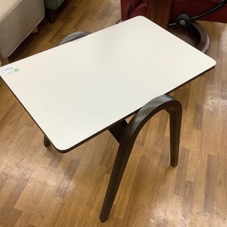 サイドテーブル 大塚家具 ホワイト×ダークブラウン