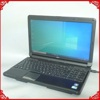 送料無料 1台限定 ノートPC 中古良品 15.6型 富士通 AH530/1B Celeron 4GB 250GB DVDRW 無線 カメラ  テンキー windows10 LibreOffice 送料無料 1台限定 ノートPC 中古良品 15.6型 富士通 AH530/1B Celeron