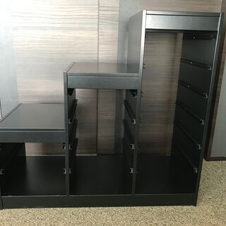 IKEA TOROFAST(トロファスト) 黒 3段 棚