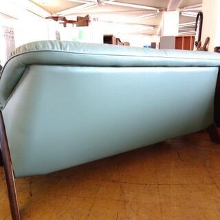 ☆2~3人掛けソファ☆グリーン リラックス 高級感 家具 リビング レザー