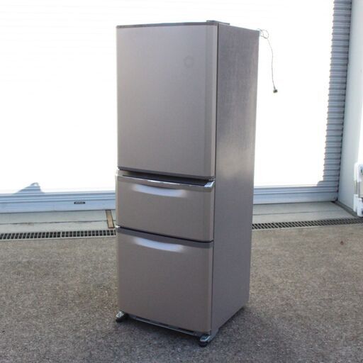 大きな取引 335L ノンフロン冷凍冷蔵庫 3ドア ★美品★三菱 T182) 2017年製 MITUBISHI ファミリー向け 大容量フリーザー MR-C34A-P 冷蔵庫