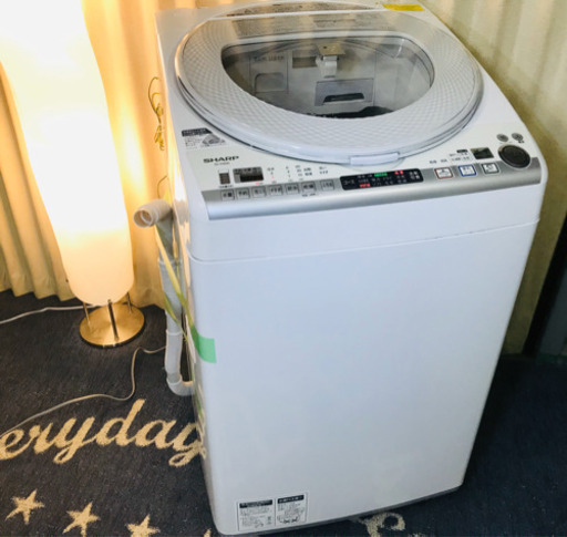 SHARP✨プラズマクラスター✨洗濯乾燥機✨大容量８キロ清掃済