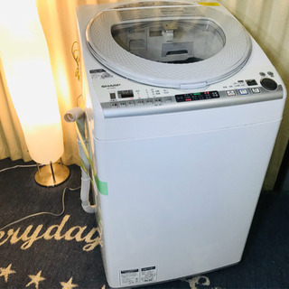SHARP✨プラズマクラスター✨洗濯乾燥機✨大容量８キロ🌟清掃済😻
