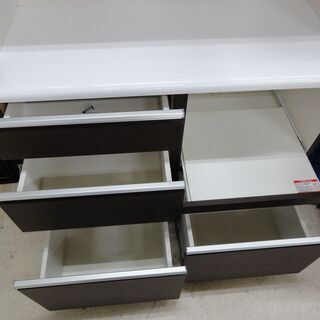 NITORI/ニトリ レンジボード 食器棚 DBR BELIZE-100KB-DBR【ユーズド 