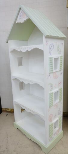 Cafe kid 4段カラーBOX カントリーハウス調【ユーズドユーズ名古屋天白店】 J566