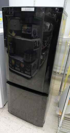 MITSUBISHI/三菱 2ドア冷蔵庫 146L MR-P15A-B 2017年製 ブラック【ユーズドユーズ名古屋天白店】 J570