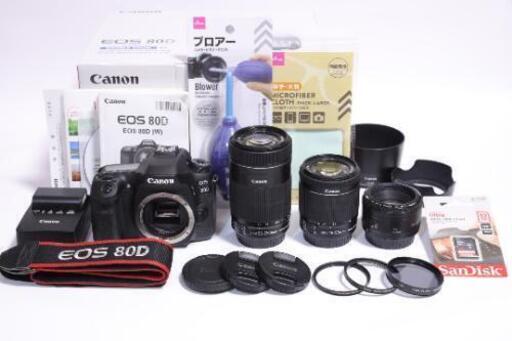 ☆美品 Canon 一眼レフカメラ EOS 80D トリプルレンズキット | citerol