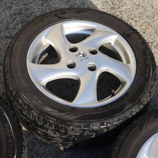プジョー 206 純正 アルミホイール 6Jx15 + DUNLOP LEMANS 195/55R15 4本セット