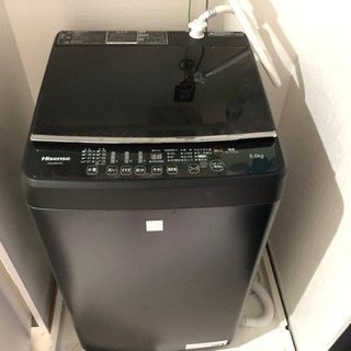ハイセンス 5．5kg全自動洗濯機 keyword マットブラック HWG55E7KK
