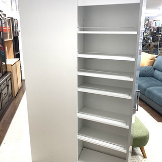 ■幅が狭いのに抜群の収納力！　隙間収納庫　ホワイト系■