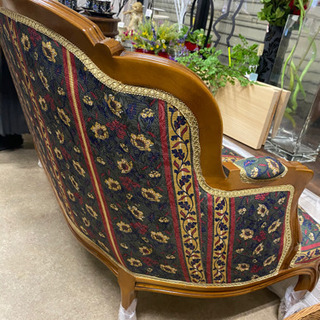 アンティーク2人掛けソファ、1人掛けソファ2脚