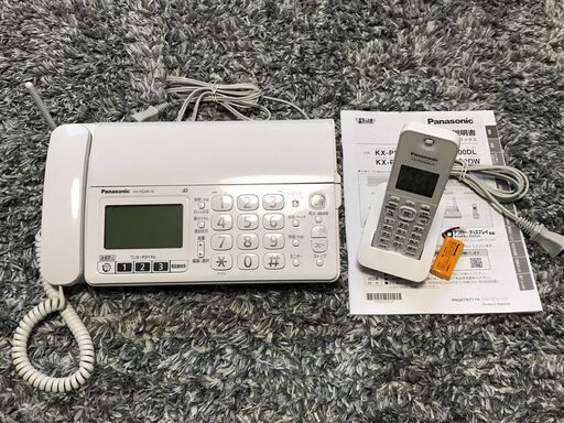 パナソニック FAX付コードレス電話機 KX-PZ200-W 子機1台付き ホワイト 固定電話