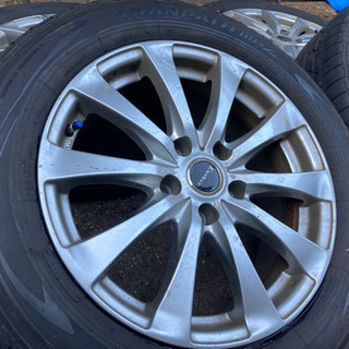 17inc 社外フィン 215/60R17 6〜8分山ラジアルタイヤ付き…