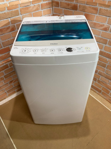 期間限定特別価格 Haier 全自動洗濯機　4.5kg 2017年製（注水ホース無し） 洗濯機