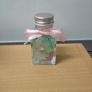 【ネット決済】ミニ角瓶の桜(アーティシャルフラワー)のハーバリウム